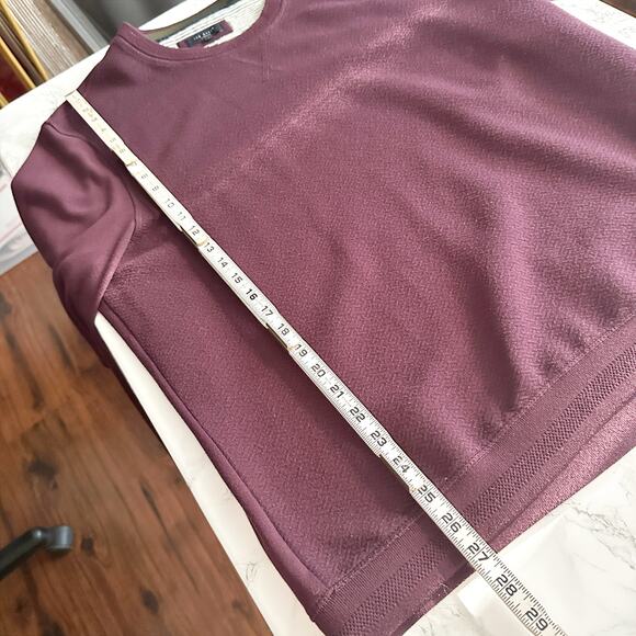 Ted Baker Men’s Size 6 Maroon Mixed Texture Pullover Sweater US Size XXL - Picture 7 of 8